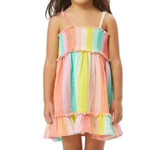 Peek Gauze Multicolor Striped Summer Dress size 2T. New with tags